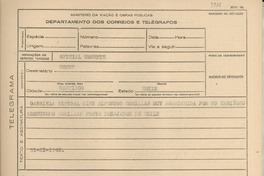 [Telegrama] 1945 nov. 21, [Brasil] [a] Orlando Borquez, Santiago, Chile