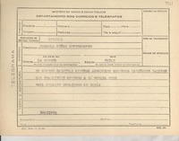 [Telegrama] 1945 dic. 3, [Brasil] [a la] Escuela de Niñas Montegrande, La Serena, Chile