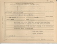 [Telegrama] 1945 nov. 22, [Brasil] [al] Instituto Brasil Estados Unidos, [Rio de Janeiro, Brasil]