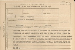 [Telegrama] 1945 nov. 22, [Brasil] [al] Diario El Telégrafo de Guayaquil, Ecuador