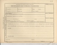 [Telegrama] 1945 nov. 21, [Brasil] [al] Liceo de Niñas, La Serena, Chile