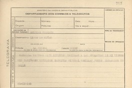 [Telegrama] 1945 nov. 21, [Brasil] [al] Liceo de Niñas, La Serena, Chile