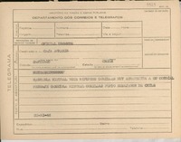 [Telegrama] 1945 nov. 22, [Brasil] [a la] Caja Agraria, Santiago, Chile