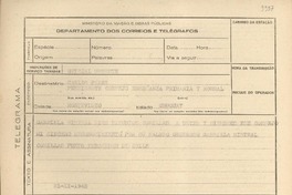 [Telegrama] 1945 nov. 21, [Brasil] [a] Carlos Pérez, Montevideo, Uruguay