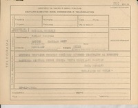 [Telegrama] 1945 nov. 23, [Brasil] [a] Carlos Cariola, Santiago, Chile