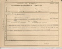 [Telegrama] 1945 oct. 23, [Brasil] [a] Díaz-Devia y Sepúlveda, Santiago, Chile