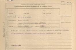 [Telegrama] 1945 nov. 23, [Brasil] [a] Elsa Borquez, Punta Arenas, Chile