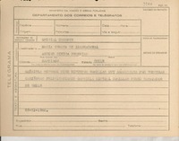 [Telegrama] 1945 nov. 23, [Brasil] [a] María Correa de Irarrázaval, Santiago, Chile