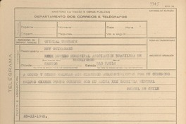 [Telegrama] 1945 nov. 23, [Brasil] [a] Ney Guimaraes, Santos, Sao Paulo