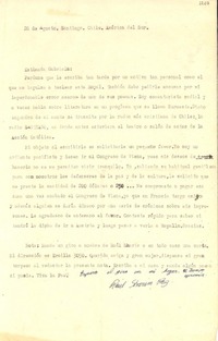 [Carta] 1952 ago. 28, Santiago, Chile [a] Gabriela [Mistral]