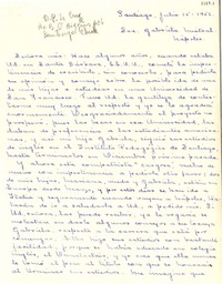 [Carta] 1952 jul. 15, Santiago [a] Gabriela Mistral, Nápoles