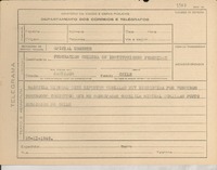 [Telegrama] 1945 nov. 27, [Brasil] [a] Federación chilena de Instituciones Femeninas, Santiago, Chile
