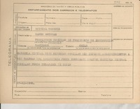 [Telegrama] 1945 nov. 27, [Brasil] [a] Ramón Ortúzar, Santiago, Chile