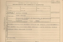 [Telegrama] 1945 nov. 27, [Brasil] [a] Ramón Ortúzar, Santiago, Chile