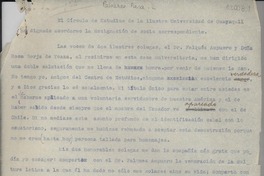 [Palabras para] el círculo de estudios, de la Universidad de Guayaquil