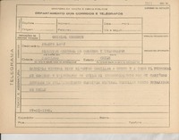 [Telegrama] 1945 nov. 27, [Brasil] [a] Felipe Lazo, Santiago, Chile