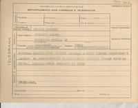 [Telegrama] 1945 nov. 27, [Brasil] [a] Evarista Arroyo, Talcahuano, Chile