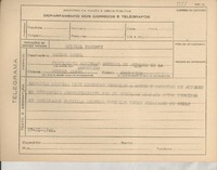 [Telegrama] 1945 nov. 27, [Brasil] [a] Carlos Damel, Buenos Aires, Argentina