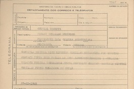 [Telegrama] 1945 nov. 27, [Brasil] [a] Carlos Zeballos Menendes, Guayaquil, Ecuador