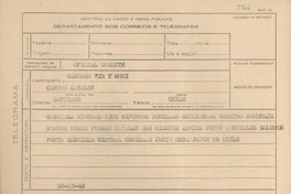 [Telegrama] 1945 nov. 26, [Brasil] [a los] Señores Mir y Muxi, Santiago, Chile