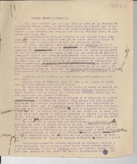 Recado sobre la máquina