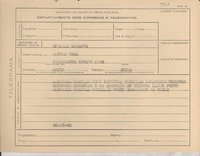 [Telegrama] 1945 nov. 26, [Brasil] [a] Daniel Wall, Arica, Chile