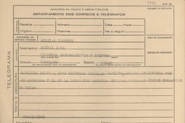 [Telegrama] 1945 nov. 20, [Brasil] [a] Anibal Jara, Santiago, Chile