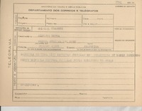 [Telegrama] 1945 nov. 27, [Brasil] [a] Alberto Ureta, Cónsul General del Perú, Buenos Aires, Argentina