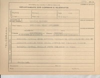 [Telegrama] 1945 nov. 27, [Brasil] [a] César Gutiérrez, Montevideo, Uruguay