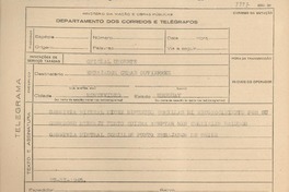 [Telegrama] 1945 nov. 27, [Brasil] [a] César Gutiérrez, Montevideo, Uruguay