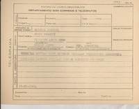 [Telegrama] 1945 nov. 27, [Brasil] [a] Juana Salotti, Buenos Aires, Argentina