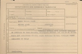 [Telegrama] 1945 nov. 23, [Brasil] [a] Espasa Calpe, Buenos Aires, Argentina