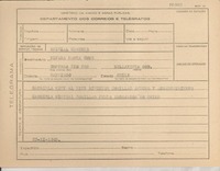 [Telegrama] 1945 nov. 23, [Brasil] [a] Elvira Santa Cruz, Santiago, Chile
