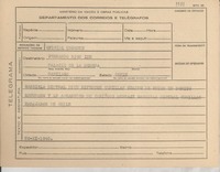 [Telegrama] 1945 nov. 20, [Brasil] [a] Fernando Ríos Ide, Santiago, Chile