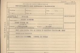 [Telegrama] [1945, Brasil] [a] Arthur Barbosa, Petrópolis