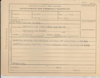 [Telegrama] 1945 nov. 27, [Brasil] [al] Embajador de Brasil Souza Leao Gracie, Santiago, Chile