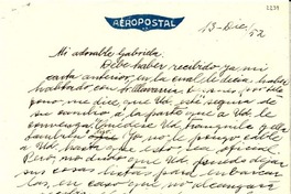 [Carta] 1952 dic. 13, Santiago [a] Gabriela Mistral