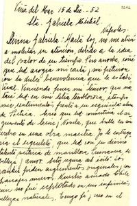 [Carta] 1952 dic. 15, Viña del Mar, [Chile] [a] Gabriela Mistral, Nápoles