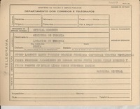 [Telegrama] [1945, Brasil] [al] Ministro de Turquia, Río de Janeiro