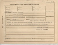 [Telegrama] [1945, Brasil] [a] Rafael Alvarado, Encargado de negocios del Ecuador, Río de Janeiro