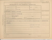 [Telegrama] [1945, Brasil] [a] Candido Portinari, Río de Janeiro