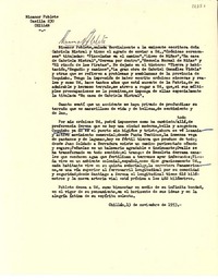 [Carta] 1953 nov. 13, Chillán [a] Gabriela Mistral
