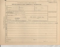 [Telegrama] [1945, Brasil] [a] Raúl de Azevedo, Río de Janeiro