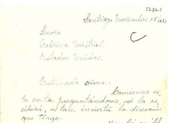 [Carta] 1953 nov. 15, Santiago [a] Gabriela Mistral, EE.UU