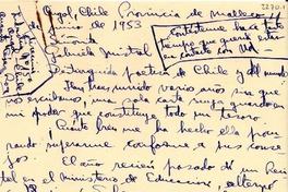 [Carta] 1953 jun. 11, Angol, Chile [a] Gabriela Mistral