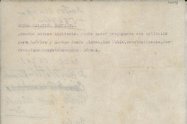 [Telegrama] [a] Subrelaciones, Santiago, Chile