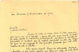 [Carta] 1953 nov. 19, San Bernardo [a] Gabriela Mistral