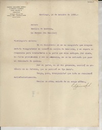 [Carta] 1935 oct. 16, Santiago, [Chile] [a] Emelina de Barraza, La Serena, [Chile]