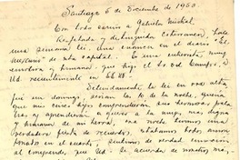 [Carta] 1953 dic. 5, Santiago [a] Gabriela Mistral