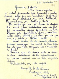 [Carta] 1953 dic. 5, Santiago, Chile [a] Gabriela Mistral